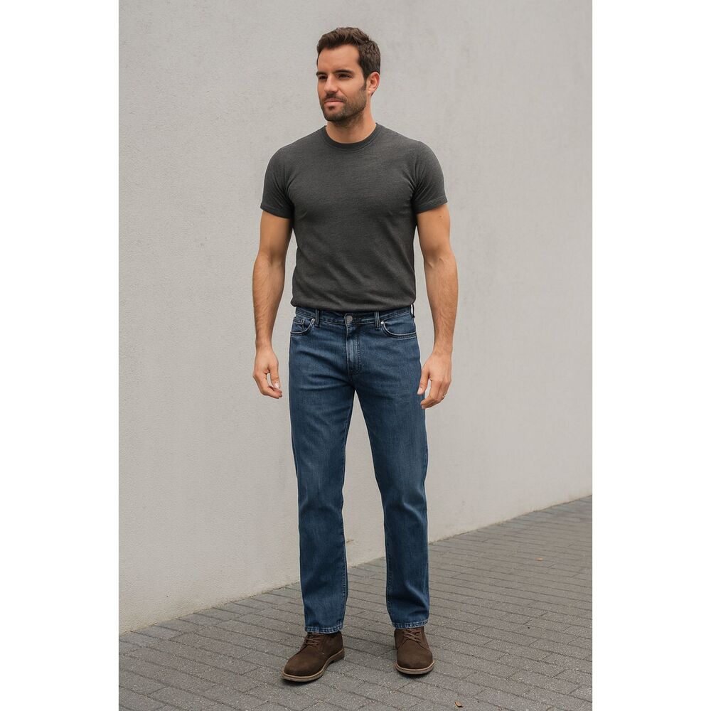 MOTT & BOW Blue Straight Leg Denim Jeans Pants Trousers   Mens Size 35 x 30
